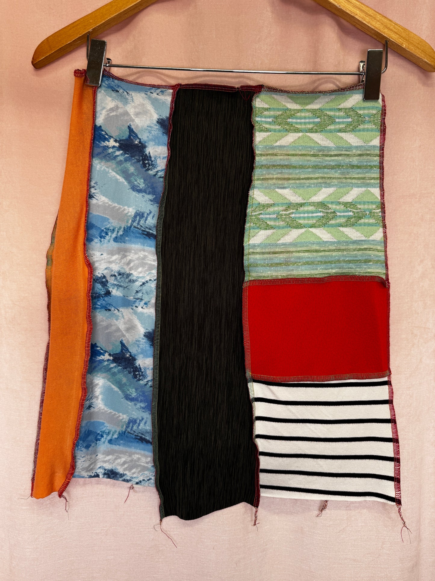 "VISOR" Strip Skirt Mini