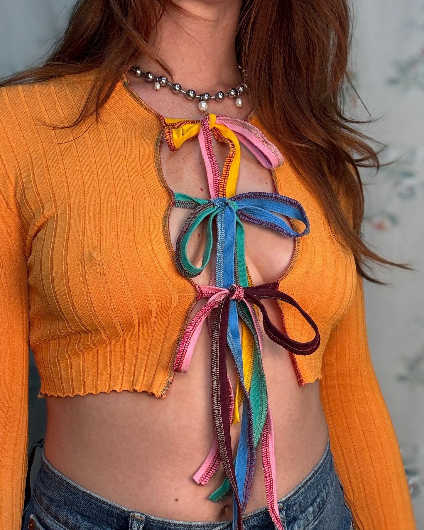 "MARDI" Peek-a-Bow Cardigan