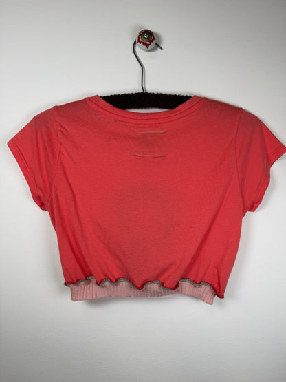 "CORAL" Peek-a-Bow Tee