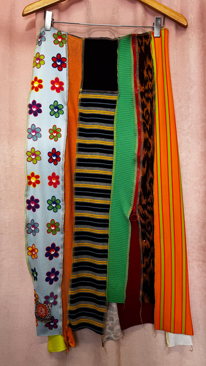 "ROVER" Strip Skirt Midi