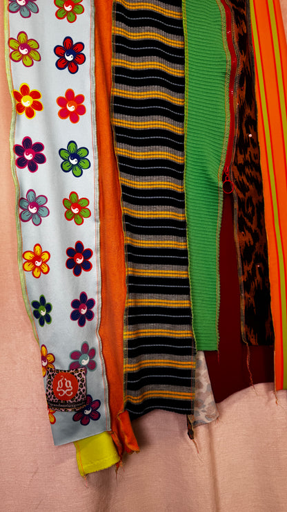 "ROVER" Strip Skirt Midi