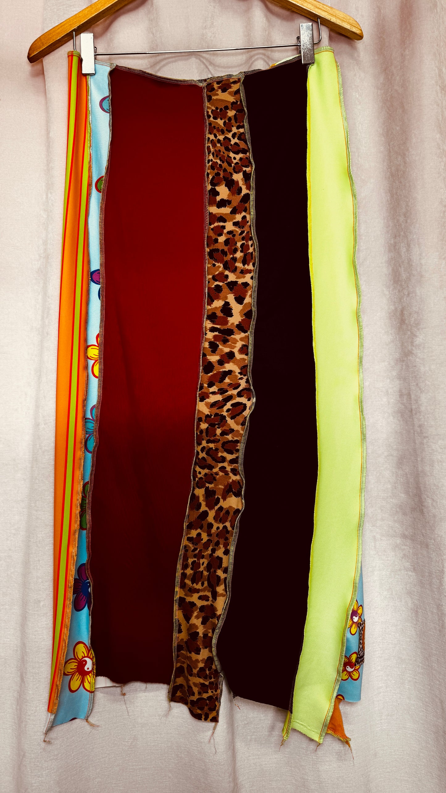 "ROVER" Strip Skirt Midi