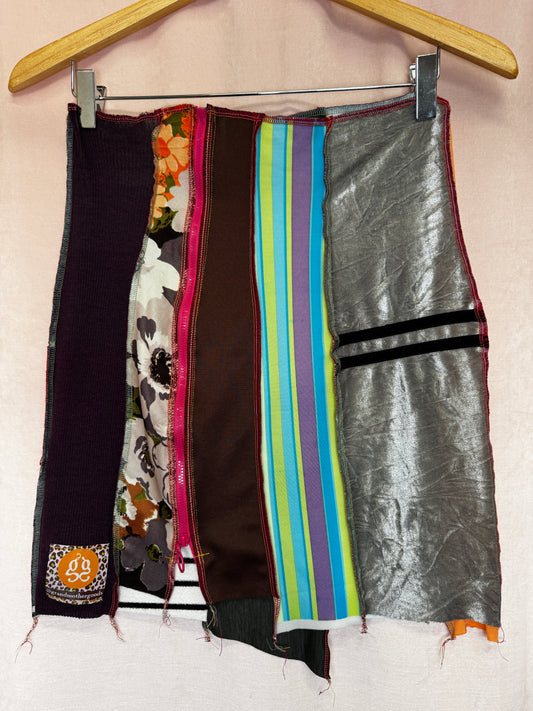 "VISOR" Strip Skirt Mini